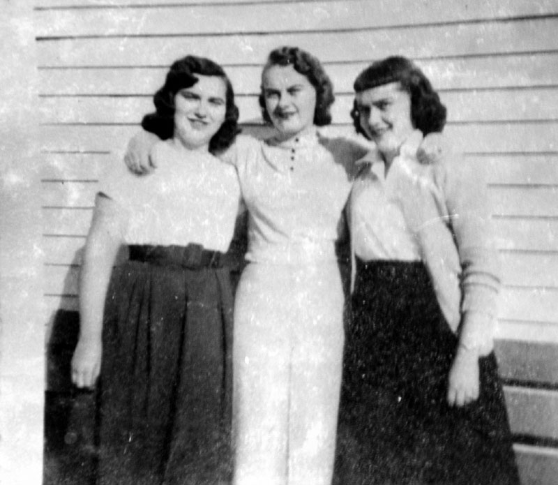 MEMORY LANE: Sisters Lorraine Danforth, right, Christine Dupuis and Edna Doyon grew up in Augusta in the 1950s.
