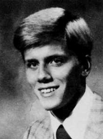 Photo from Kewanee High School yearbook, 1978: Charlie Summers as a high school senior, 1978. At 6'4"" he was captain of the basketball team and senior class vice president, having lost a close race for president.