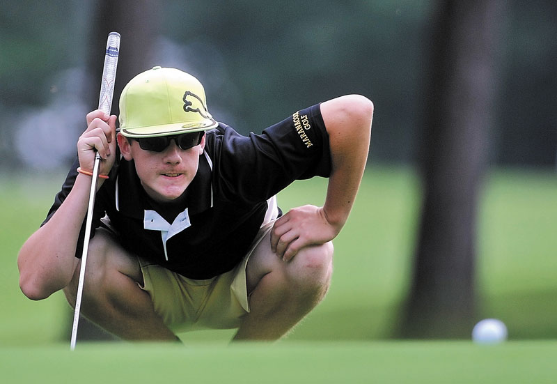 READY TO GO: Luke Ruffing and the Maranacook Community School will try to win the Class B state championship at Natanis on Saturday. Ruffing was the low qualifier at the Kennebec Valley Athletic Conference Class B qualifier, shooting 76.
