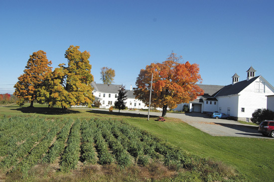 The Highmoor Farm in Monmouth includes a large farmhouse, two large barns, two laboratories, a shop, 10 cold storage lockers, two hoop houses and a greenhouse on 278 acres with 17 acres of apple orchards.