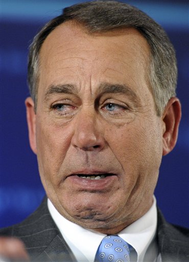 This Nov. 2, 2010, photo shows House Republican leader John Boehner of Ohio with tears in his eyes as he celebrated the GOP's victory that changed the balance of power in Congress.