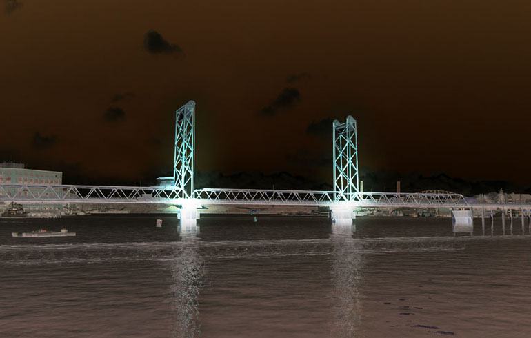Concept image of bridge illumination from the city of Portsmouth website.