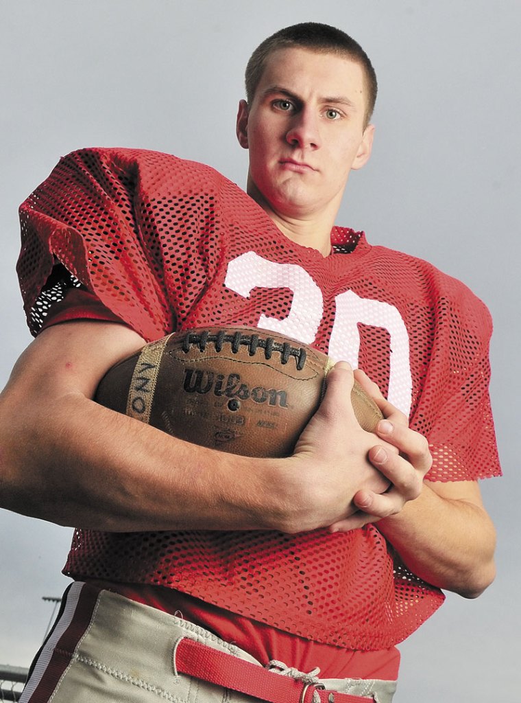 NEW SPORT: Keith Cloutier had never played football when he transferred to Cony High School this year. He’s now a starting defensive end for the Rams, who will play in the Pine Tree Conference Class A final on Saturday.