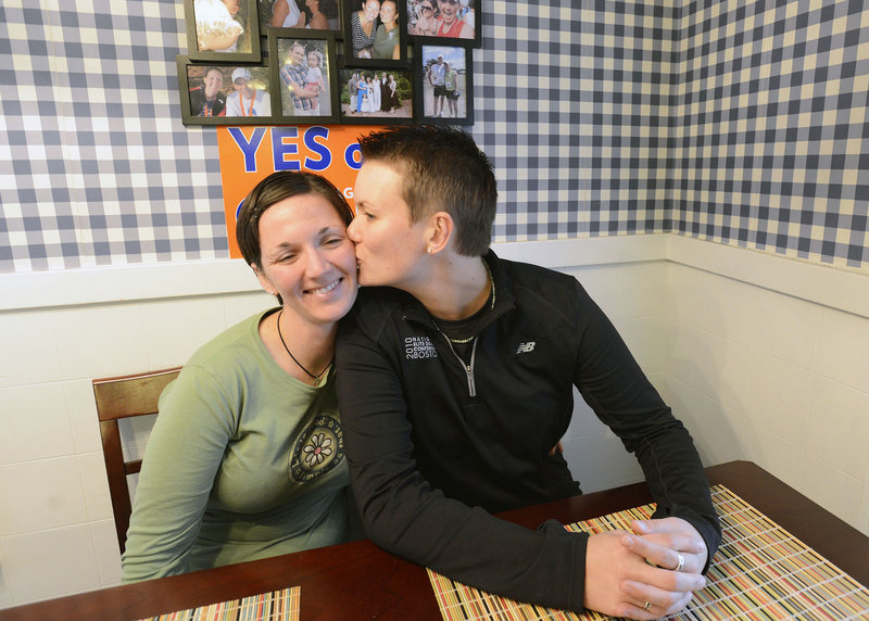 As soon as marriage licenses become available, Alissa Poisson and Maggie Oechslie plan to be first in line.