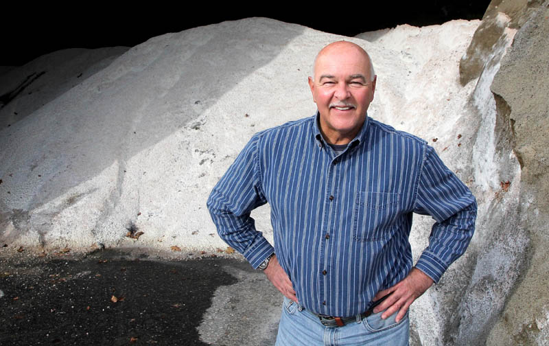 Waterville Public Works Director Mark Turner said the department uses a ratio of 17 parts sand to one part salt on city roads. "We've found over the years that's the best mixture, " he said.