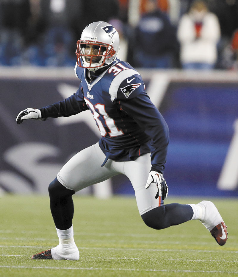 THE NEW GUY: Aqib Talib made his first start at cornerback for the New England Patriots on Sunday against the Indianapolis Colts. He allowed a touchdown but also returned an interception for a score.