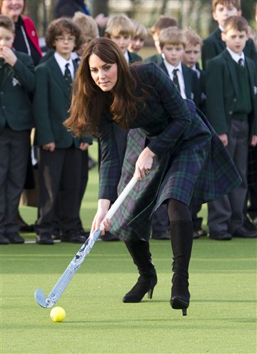 Just a few days ago, Kate, the Duchess of Cambridge, played hockey during her visit to St. Andrew's School, which she attended from 1986 to 1995, in Pangbourne, England.