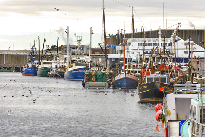 Commercial fishing boats in Gloucester, Massachusetts. New England states were scrambling Wednesday after Republicans in the Senate moved to strip funding for New England’s struggling groundfishing industry from a Hurricane Sandy disaster relief package that they claim was loaded with money unrelated to the October superstorm.