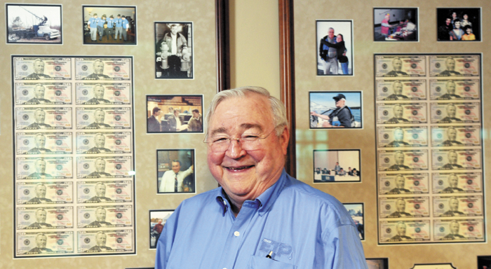 Peter Prescott, the chief executive officer of Everett J. Prescott, Inc. of Gardiner, is being recognized by the Chamber of Commerce with the Lifetime Achievement Award. He was photographed Dec. 5, at his Gardiner office.