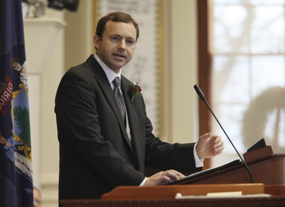 Newly-elected Maine Speaker of the House Mark Eves of North Berwick (AP Photo/Joel Page).