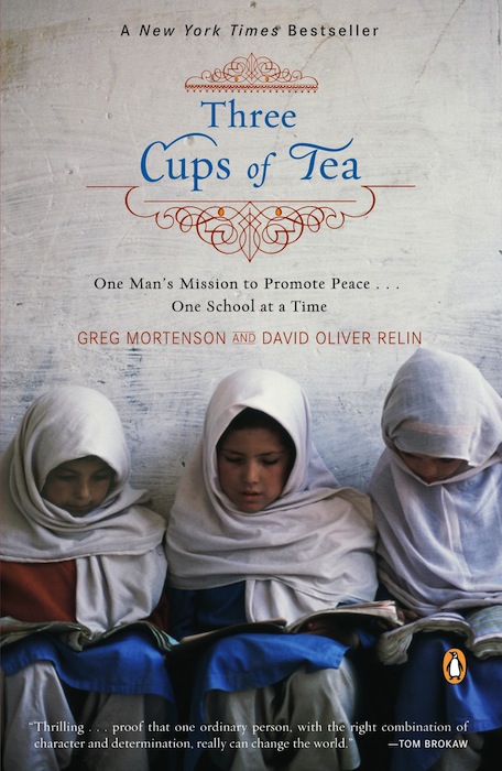 This book cover image released by Viking shows the paperback release of "Three Cups of Tea: One Man's Mission to Promote Peace... One School at a Time," by Greg Mortenson and David Oliver Relin. Relin committed suicide in Corbett, Ore., outside Portland, on Nov. 14, said the deputy Multnomah County medical examiner, Peter Bellant, Sunday, Dec. 2, 2012. Relin was 49. (AP Photo/Viking)