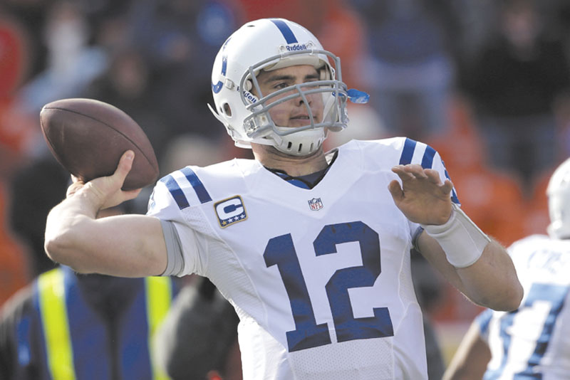 IMPACT PLAYER: Quarterback Andrew Luck has led the Indianapolis Colts to an amazing turnaround and a berth in the playoffs. Last season the Colts had the NFL’s worst record, this year they are 10-5.