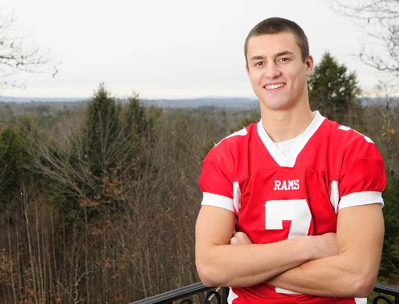 Staff photo by Joe Phelan Cony's Chandler Shostak is the 2012 Kennebec Journal football player of the year.