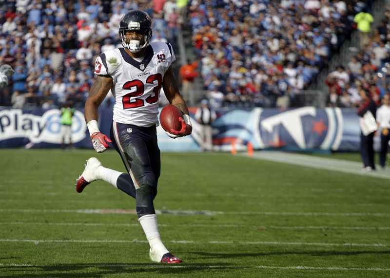 OFFENSIVE MACHINE: Houston Texans running back Arian Foster leads the NFL with 15 touchdowns and the AFC with 1,102 yards.