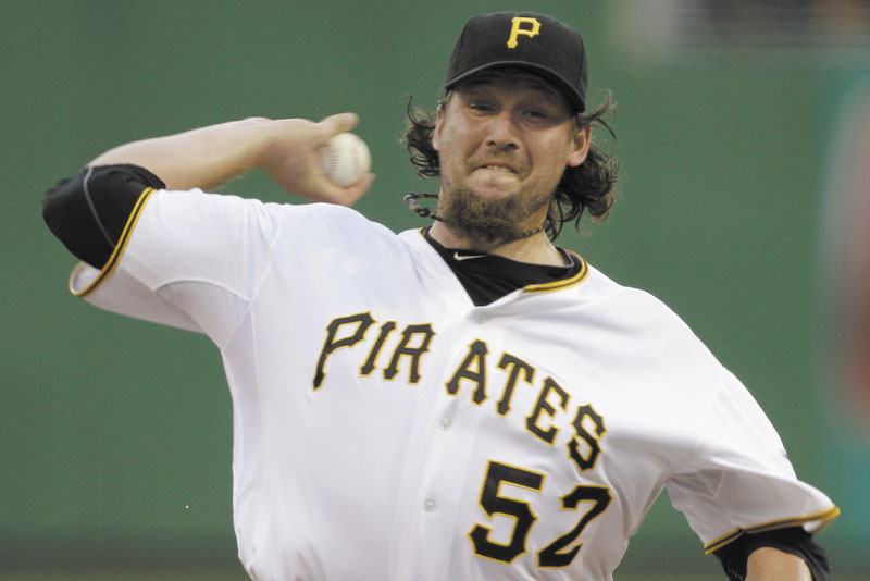 BOSTON BOUND: The Boston Red Sox completed a trade with the Pittsburgh Pirates for closer Joel Hanrahan, pictured, and infielder Brock Holt. Boston gave up right-handed pitchers Mark Melancon and Stolmy Pimental, as well as infielder Ivan DeJesus Jr. and first baseman Jerry Sands.