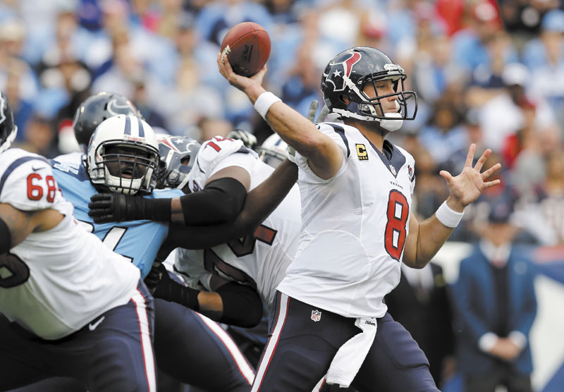 QUALITY COMPETITION: Quarterback Matt Schaub and the 11-1 Houston Texans will play the New England Patriots on Monday night in Foxborough, Mass. The Patriots are 9-3 and have seven wins against teams with a losing record. LP Field