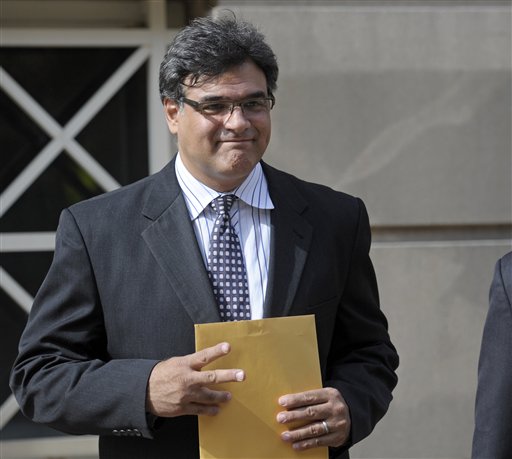 Former CIA officer John Kiriakou leaves U.S. District Courthouse in Alexandria, Va., in this Oct. 23, 2012, photo.