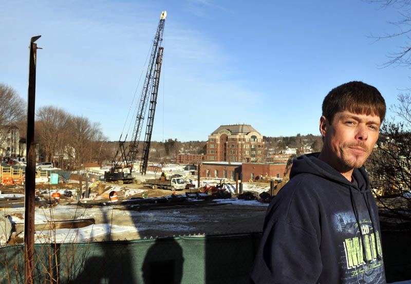Scott Theriault said the noise at his house, at 6 Court St. in Augusta, on Monday is to be expected from the construction of the Kennebec County court houses project.