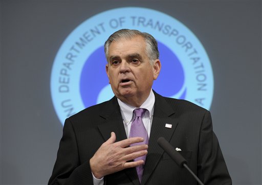 In this Jan. 11, 2013, photo, transportation Secretary Raymond LaHood discusses a comprehensive safety review of the Boeing 787, including the design, manufacture and assembly.