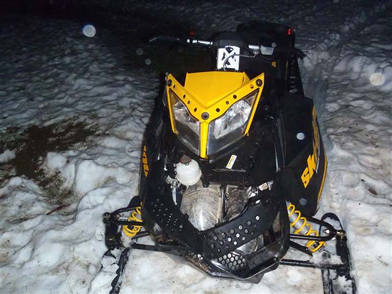 David Willard, 25, of Oakland, and his passenger, Kenneth Cormier, 47, were treated for moderate injuries at Maine General Hospital in Waterville after being thrown from the snowmobile after hitting a mound in a field off Stanley Hill Road in China at 2 a.m. Sunday.