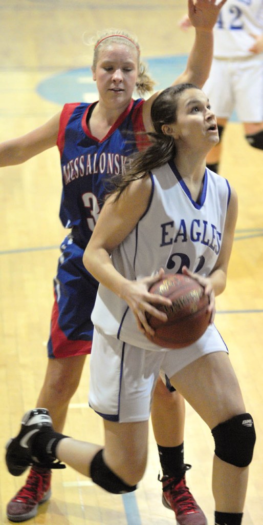 SHINING BRIGHTLY: Erskine’s Bridget Humphrey is one of the top players in central Maine, averaging 16.4 points, 9.3 rebounds and 3.8 steals per game for the Eagles.