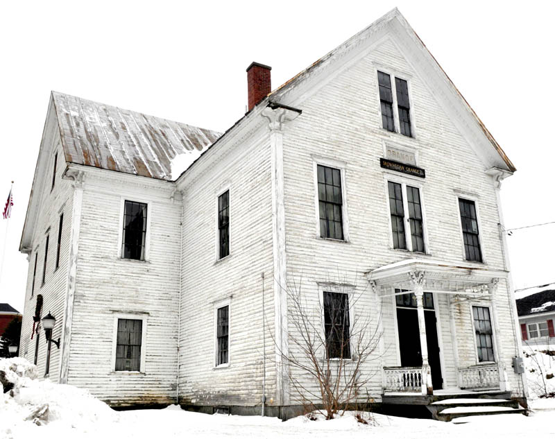 The former Skowhegan Grange has been purchased by contractor Stephen Dionne and Somerset Grist Mill owner Amber Lambke, and will be extensively renovated.