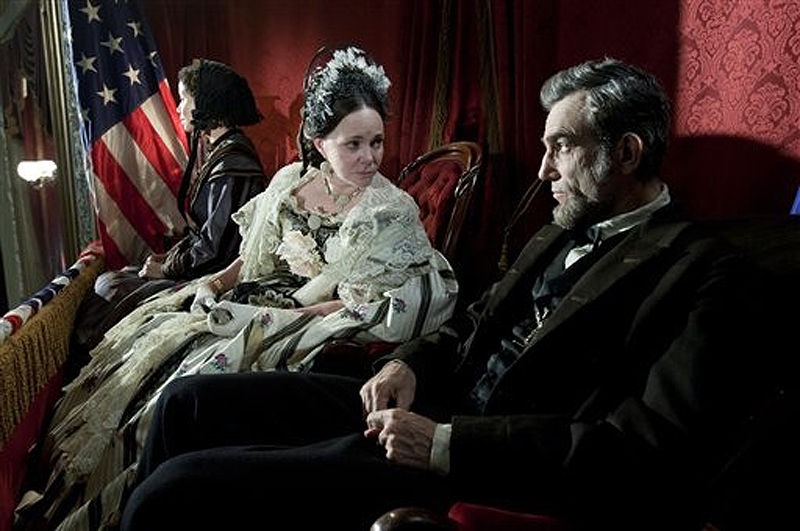 Daniel Day-Lewis and Sally Field in a scene from "Lincoln." Day-Lewis won the best actor award.