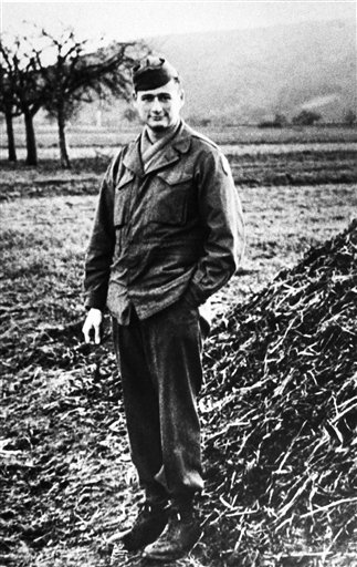 This 1944 file photo shows Ed Koch during his service in the U.S. Army in France.