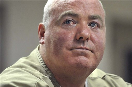 Michael Skakel listens during a parole hearing at McDougall-Walker Correctional Institution in Suffield, Conn., in this Oct. 24, 2012 file photo.