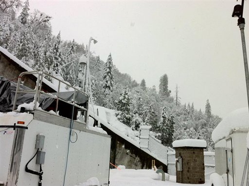 This 2011 image provided by the National Oceanic and Atmospheric Administration shows a field survey site in California's Sierra Nevada mountains. A new study published online Thursday in the journal Science found snowfall in the Sierras was influenced by dust and microbes from as far away as Africa.