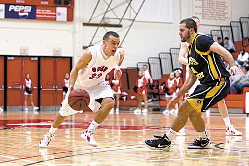 COMING AT YOU: Maranacook graduate Ryan Martin is averaging 14.7 points per game for Keene State.