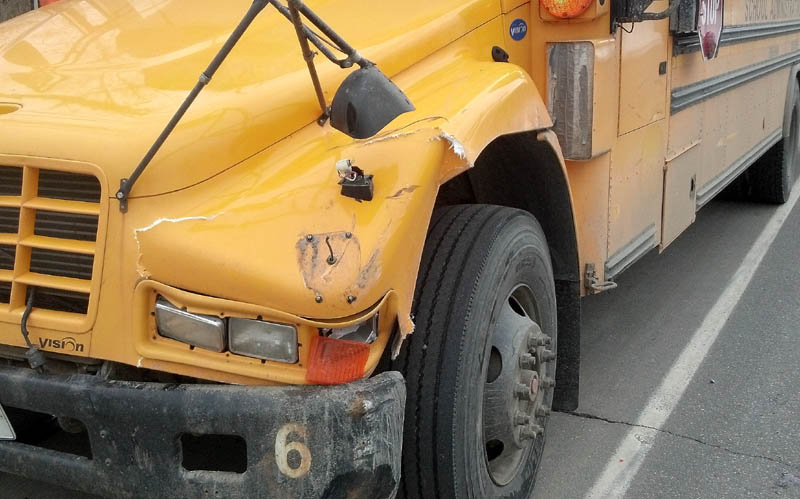 One student sustained a minor injury in a school bus accident on U.S. Route 201A in Anson Tuesday afternoon.
