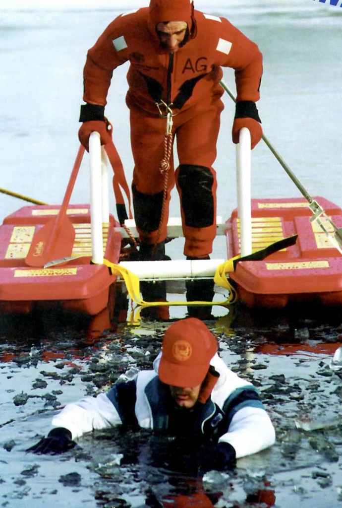 The Skowhegan Fire Department received a Rescue Alive pontoon sled this week to help with thin-ice and open-water rescues.