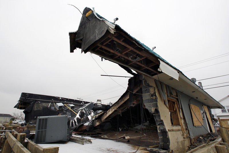 Jakeabob’s Bay restaurant in Union Beach, N.J., is just one example of the devastation caused by Superstorm Sandy.