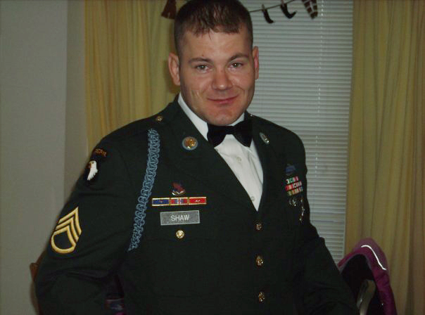 Staff Sgt. Eric Shaw, here in his dress uniform, had planned to be a history teacher after graduating from the University of Southern Maine, but he couldn’t find work and joined the Army instead.