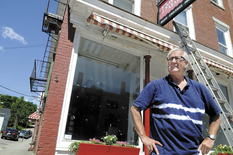 Thomas Hibbert stands outside the former Boynton’s Market in Hallowell in June 2011. Hibbert, whose plans to reopen the market under a new name fell apart after the Kennebec Journal reported he pleaded guilty in January 2010 to felony theft for allegedly stealing $74,000 of his mother's money and that he had filed for bankruptcy protection in 2005, now faces a disclosure hearing on how he'll pay a $150,000 civil settlement in a 2011 case.
