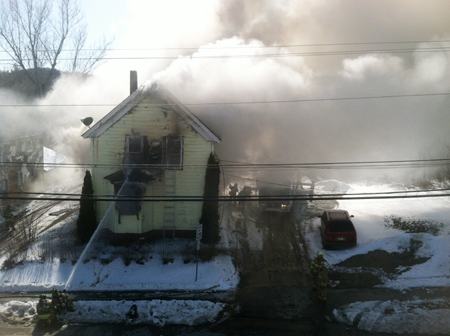 A house at 146 Northern Ave. in Augusta caught fire Thursday.