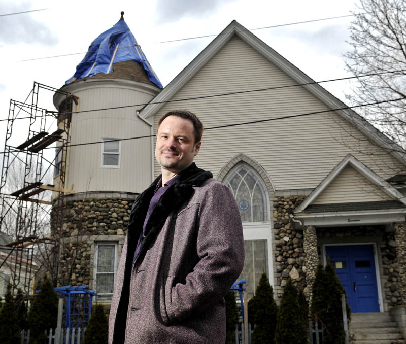 Shawn Dolley is renovating a former church on Lincoln Street in Gardiner into a bed and breakfast and apartments.