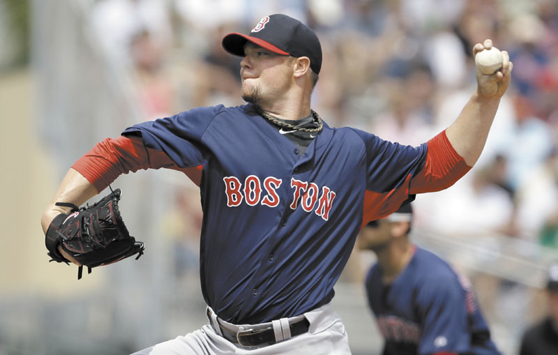 NICE WORK: Boston starting pitcher Jon Lester allowed one run on three hits and struck out four in five innings of work as the Red Sox lost to the Miami Marlins on Monday in Jupiter, Fla.