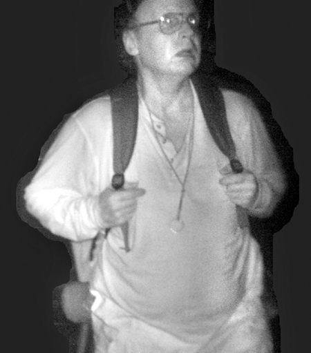 A surveillance photo taken in 2011 allegedly shows Christopher Knight, a hermit police believe engaged in more than 1,000 burglaries to support his lifestyle.