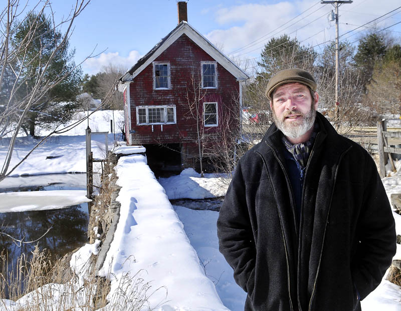 Paul Kelley, the manager Pleasant Pond Mill LLC, which owns the Clary Lake dam, in Whitefield on Feb. 26.