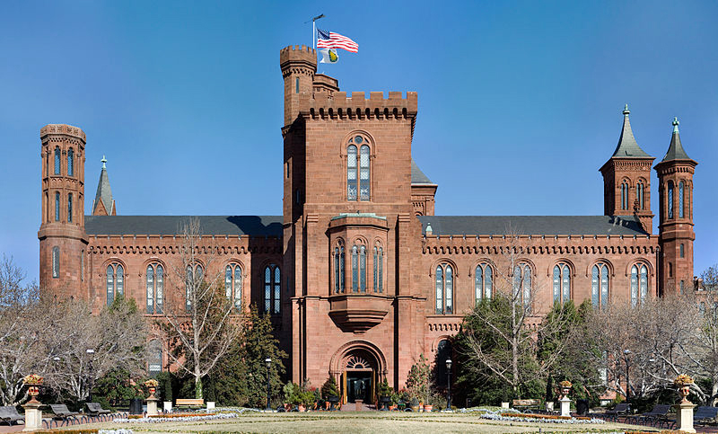 The main building of the Smithsonian. Facing a $41 million reduction in its budget, the Smithsonian will likely postpone or cancel some exhibits for 2014 and 2015, as well as educational programs.