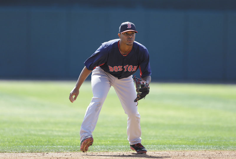 ON THE WAY UP: Xander Bogaerts is the Boston Red Sox’ No. 1 prospect according to Baseball America. Bogaerts will open the season with the Portland Sea Dogs, but could be in Boston before the end of the season.