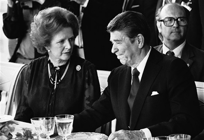 U.S. President Ronald Reagan and Britain's Prime Minister Margaret Thatcher: Their belief in conservative supply-side were as central to the story of the 1980s as Michael Jackson's moonwalk.