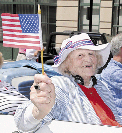 Elsie Viles during the 2008 Independence Day parade in Augusta.