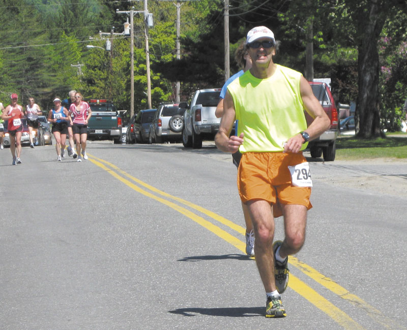 Paul Josephson, of Waterville, trains for the Boston Marathon in April 2011.