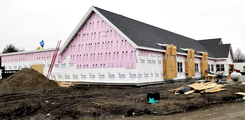 The new Waterville police department building as seen on March 12. City councilors on Tuesday voted to spend $127,431 to furnish the structure, expected to be completed by June.