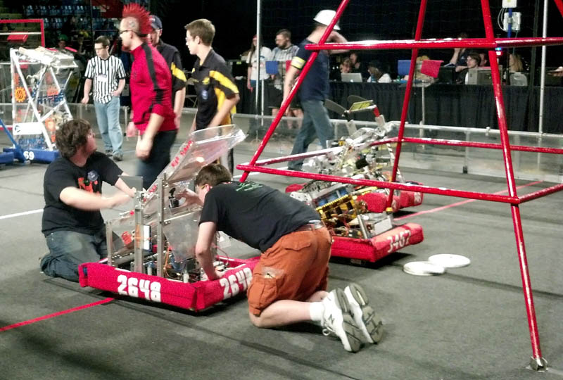 Messalonskee High School's robotics club competes in Lewiston over the weekend.