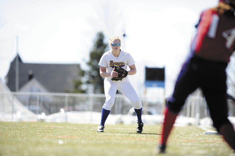 IMPACT PLAYER: Mt. Blue High School graduate Sabrina Keach is batting .506 with 10 doubles and two home runs this season for the Maine Maritime Academy softball team.