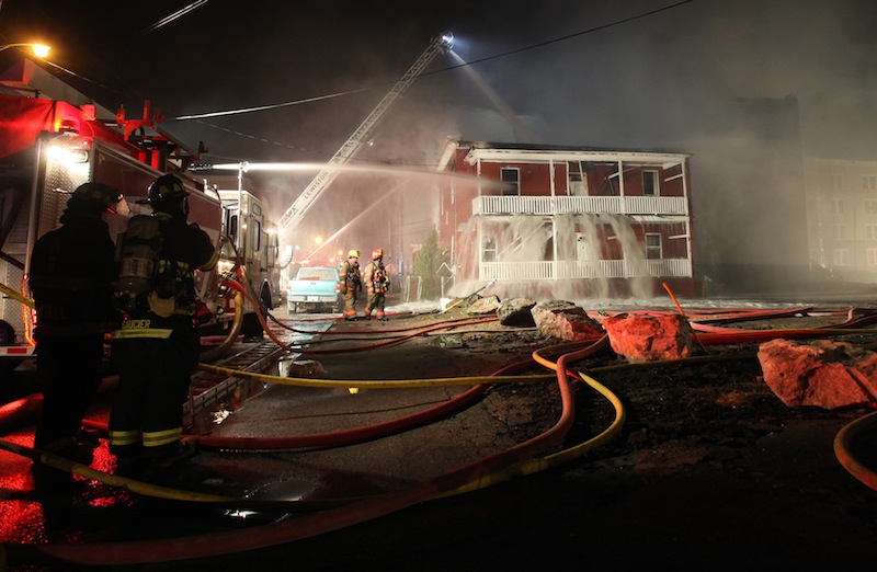 At least 10 communities quickly sent fire crews to aid Lewiston firefighters in the blazes that broke out Friday night.